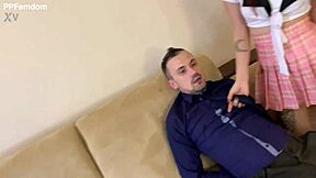 reckless perverts SPIT all over teacher's humiliated face - double femdom