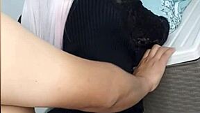 My virgin stepdaughter's huge tits feel amazing to fuck over 18!