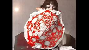 Bonneyuwu Cosplay Elf Teases Pantyhose And Skirt For Stepdad