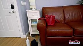 skinny blonde kelsey starlette rides big cock after dildo