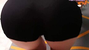 Modest Young Milf Gymnast Sucks Nipples After Sensual Acrobatic Workout Tease