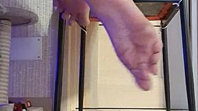 yo dirty british teen slut fingers pussy in shower leggings feet tease