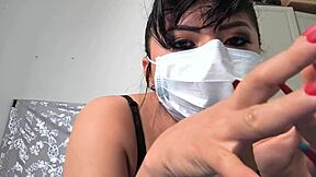 Young Latina Milf Flashes Big Natural Tits Through Sheer Bed Sheets