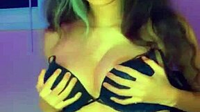 she guides your jerkoff with her big teen tits