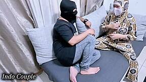 Indonesian Hijab Girl Late From College? Stepdad Punishes Her Tight Pussy Hard!