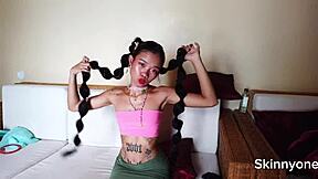 Petite Asian Princess vs Giant Monster Cock Attacks