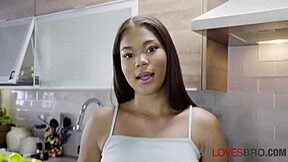 busty ebony stepsis thick ass licks pussy rides bro for that deal 😈🍑💦