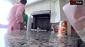 Stepsis Begs For Stepbro's Monster Cock After Thanksgiving! Petite Blonde Takes Doggystyle Facial Creampie