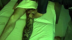 masseuse dirty talks while sucking monster cock?