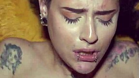 brunette blue eyes girl fucked nonstop in hotel bed