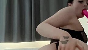 playful brunette teen dildos her horny pussy to squirt orgasm pov webcam 🔥💦