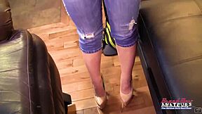 Faith Hope and Olyssia Suck Cock Then Take Turns Bent Over Banged Hard