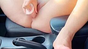 beautiful latina cutie in lingerie shakes big ass and tits while masturbating outdoor in public homemade?