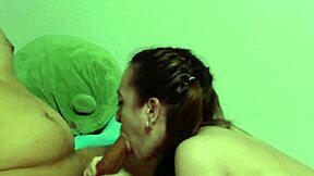 Pretty 18yo Brunette Face Fucked Hard Swallows Two Huge Cum Loads Back-to-Back