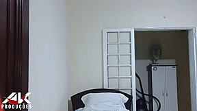 hot skinny milf mommy with big natural tits and huge pussy lips gets roughly assfucked by young stud hiding in closet!