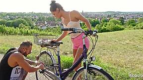 Skinny german latina christy ley risks public outdoor fuck stranger rough gagging deepthroat