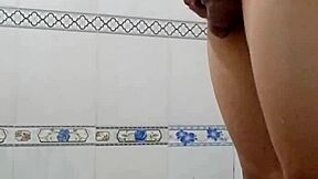 teen bathes solo showing off her wet nude body in steamy closeup