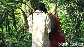 farmers sneak bush fuck with petite ebony teen caught on tape