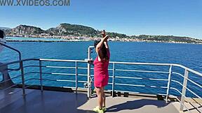 Stepmom flashes huge tits publicly recalls steplson beach vacation