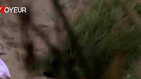 hey beach voyeur couple does mutual masturbation play