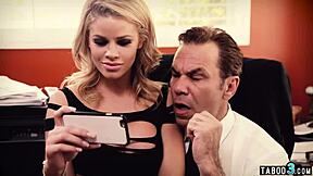 Nasty teen like me sneaks to stepdad's office for forbidden fuck yaaas