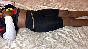 slimthick african teen's tight pussy stretched by big black cock