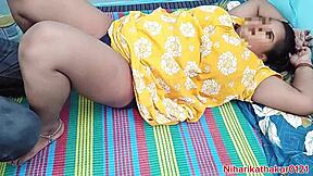 young guy finally fucks chubby indian stepmom missionary tasting her hairy pussy first time