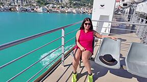 Stepmom flashes huge tits publicly recalls steplson beach vacation