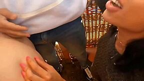 athletic brazilian roommate flashes dorm pussy with dildo in heels