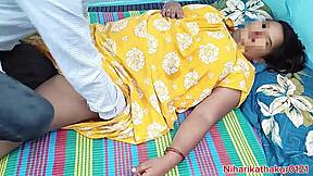 young guy finally fucks chubby indian stepmom missionary tasting her hairy pussy first time