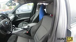 Impressive model begs for bitcoin pounding from hunter outdoors?