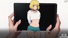 bunkered horny femboy petite shemale cums hard roleplay wet tits!