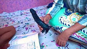 the indian college teen eagerly takes her teacher's thick cock for first sex lesson deep inside her tight pussy