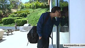 Guy CAUGHT Teen Slut LICKING Big Tits MILF Pussy