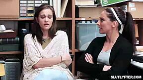 stepbrother pounds thea summers pussy while everyone jerks off at work shop