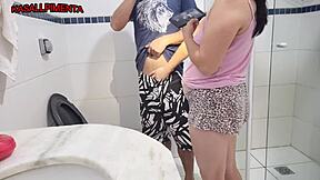 corno sends me suck his friend in bathroom he cums fast!