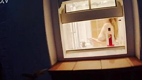 watching plump neighbor shower gets me dripping wet