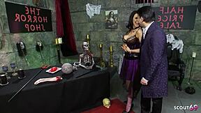 Cosplay vampire ffm threesome blonde milf teen ride old guy cock