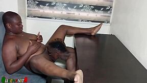 Husband Blind to Stranger's Table Pussy Feast