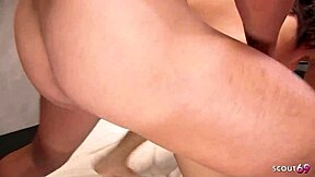 Creampied Pussy Takes Double MMF Load from Skinny Japanese Teen