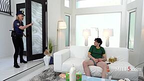 Step Mom Catches Jerking Teen Offers Milf Fix