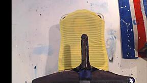 naughty brit college teen teases with squirting pussy toys