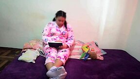 Horniest stepsis caught masturbating begs to suck cock and swallow cum