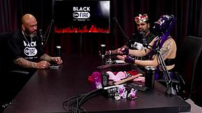 madame agatha strokes jeff negao's cock kisses tits bdsm