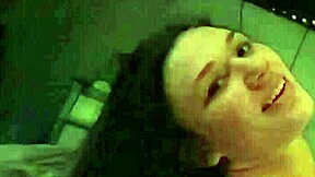 sexy teen kneels sucking hard cock like a pro