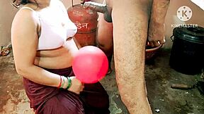 Indian desi bhabhi sneaks horny neighbor boy for hardcore pounding