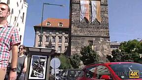 18+ teen rides cock hard while cuckold watches nearby