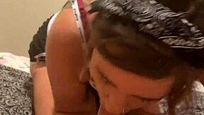 REAL HOOKER deepthroats balls then swallows all customer cum