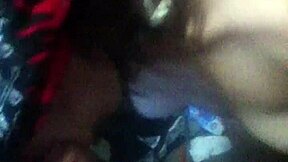 skinny latina slut gags on cock in sloppy blowjob