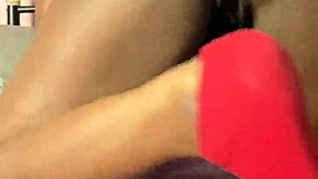 she queefs creamy farts from her pretty hairy ebony pussy close up